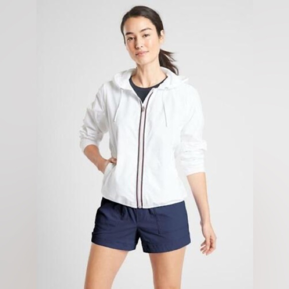 Athleta Women's Ascender SPF White Full Zip Jacket Size S